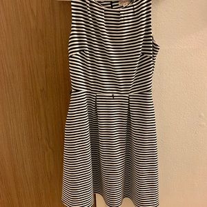 Black and white striped dress